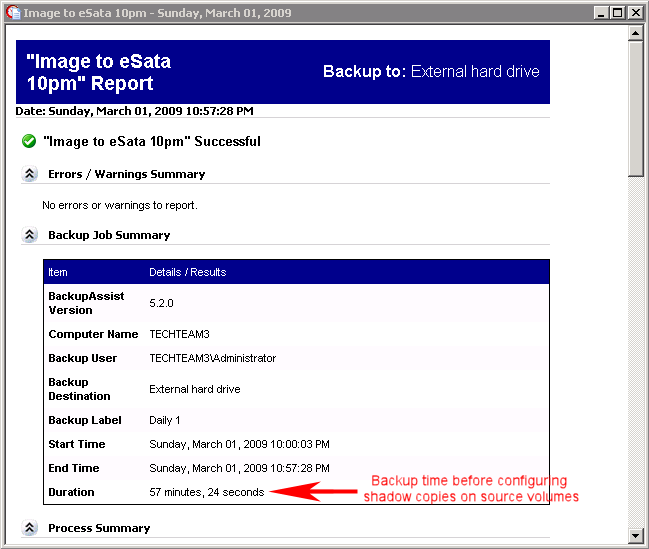 Slow Hyper-V backup using Windows Server Backup