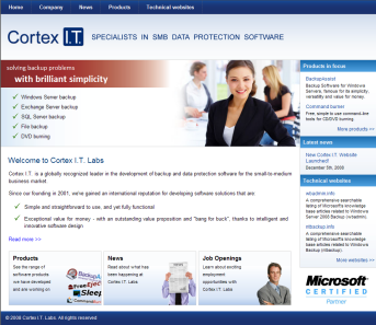 Cortex IT Labs website