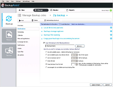 Keeping local copies of backups