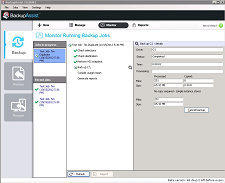 Live monitoring of backup