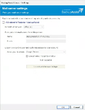 Mail server settings Mail server settings